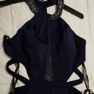 Navy evening gown